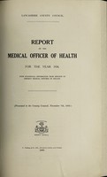 view [Report 1934] / Medical Officer of Health, Lancashire County Council.