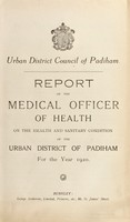 view [Report 1920] / Medical Officer of Health, Padiham U.D.C.