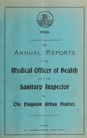 view [Report 1900] / Medical Officer of Health, Paignton U.D.C.