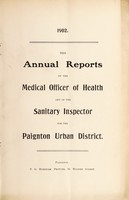 view [Report 1902] / Medical Officer of Health, Paignton U.D.C.