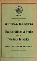 view [Report 1906] / Medical Officer of Health, Paignton U.D.C.