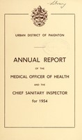 view [Report 1954] / Medical Officer of Health, Paignton U.D.C.