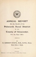 view [Report 1911] / Medical Officer of Health, Pebworth R.D.C.