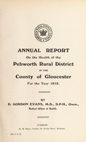 view [Report 1912] / Medical Officer of Health, Pebworth R.D.C.