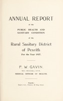 view [Report 1937] / Medical Officer of Health, Penrith R.D.C.