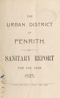 view [Report 1925] / Medical Officer of Health, Penrith U.D.C.