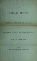 view [Report 1898] / Medical Officer of Health, Penzance U.D.C. / Borough.