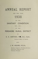 view [Report 1938] / Medical Officer of Health, Pershore R.D.C.