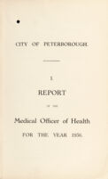 view [Report 1936] / Medical Officer of Health and Sanitary / Public Health Inspector, Peterborough City.