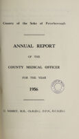 view [Report 1956] / Medical Officer of Health, County of the Soke of Peterborough.