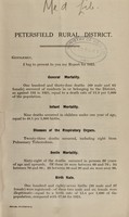 view [Report 1925] / Medical Officer of Health, Petersfield R.D.C.