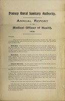 view [Report 1908] / Medical Officer of Health, Pewsey R.D.C.