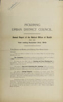 view [Report 1913] / Medical Officer of Health, Pickering U.D.C.