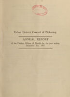 view [Report 1937] / Medical Officer of Health, Pickering U.D.C.