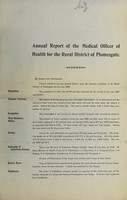 view [Report 1920] / Medical Officer of Health, Plomesgate (Union) R.D.C.