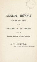 view [Report 1925] / Medical Officer of Health, Plymouth Borough.