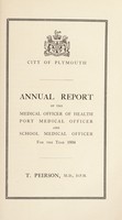 view [Report 1934] / Medical Officer of Health, Plymouth Borough.