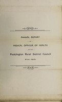 view [Report 1913] / Medical Officer of Health, Pocklington R.D.C.