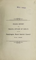 view [Report 1925] / Medical Officer of Health, Pocklington R.D.C.