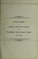 view [Report 1913] / Medical Officer of Health, Pocklington U.D.C.