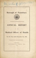 view [Report 1923] / Medical Officer of Health, Pontefract Borough.