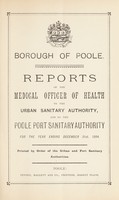 view [Report 1894] / Medical Officer of Health, Poole Borough.