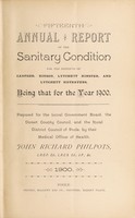 view [Report 1900] / Medical Officer of Health, Poole R.D.C.