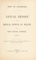 view [Report 1893] / Medical Officer of Health, Liverpool Port Health Authority.