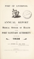 view [Report 1928] / Medical Officer of Health, Liverpool Port Health Authority.