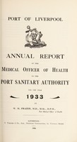 view [Report 1933] / Medical Officer of Health, Liverpool Port Health Authority.