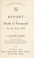 view [Report 1912] / Medical Officer of Health, Portsmouth Borough.