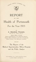 view [Report 1913] / Medical Officer of Health, Portsmouth Borough.