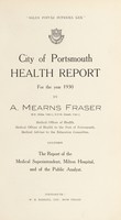 view [Report 1930] / Medical Officer of Health, Portsmouth Borough.