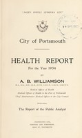 view [Report 1934] / Medical Officer of Health, Portsmouth Borough.