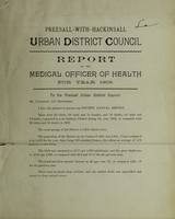 view [Report 1903] / Medical Officer of Health, Preesall-with-Hackinsall U.D.C.