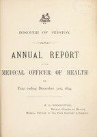 view [Report 1894] / Medical Officer of Health, Preston County Borough.