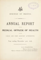 view [Report 1898] / Medical Officer of Health, Preston County Borough.