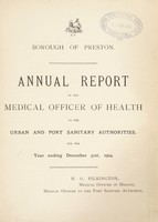 view [Report 1904] / Medical Officer of Health, Preston County Borough.