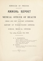 view [Report 1918] / Medical Officer of Health, Preston County Borough.