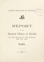 view [Report 1921] / Medical Officer of Health, Preston County Borough.