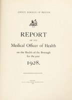 view [Report 1928] / Medical Officer of Health, Preston County Borough.