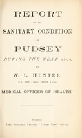 view [Report 1896] / Medical Officer of Health, Pudsey Borough.