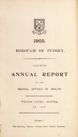 view [Report 1903] / Medical Officer of Health, Pudsey Borough.