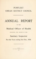 view [Report 1934] / Medical Officer of Health, Purfleet U.D.C.