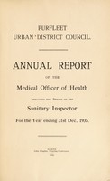 view [Report 1935] / Medical Officer of Health, Purfleet U.D.C.