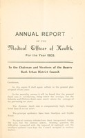 view [Report 1903] / Medical Officer of Health, Quarry Bank U.D.C.