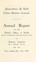 view [Report 1951] / Medical Officer of Health, Queensbury & Shelf U.D.C.