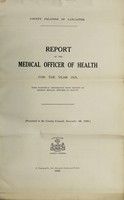 view [Report 1925] / Medical Officer of Health, County Palatine of Lancaster.