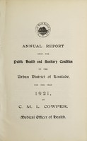 view [Report 1921] / Medical Officer of Health, Linslade U.D.C.