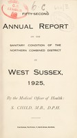 view [Report 1925] / Medical Officer of Health, North-Eastern Combined (Sanitary) District of West Sussex (Horsham U.D.C., Horsham R.D.C., Petworth R.D.C.).